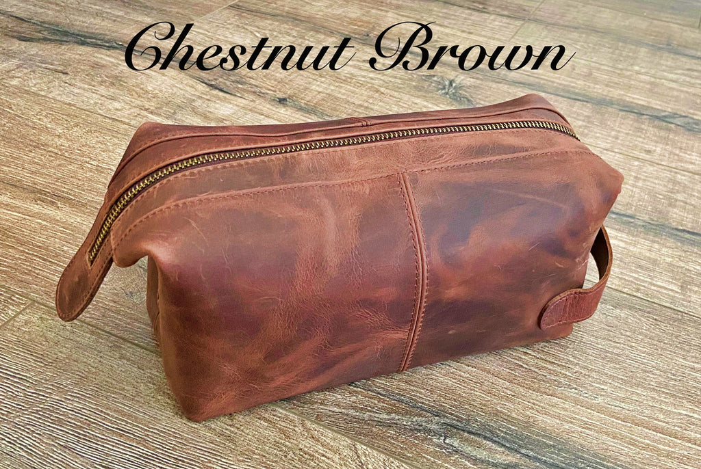 Chestnut Brown toiletry bag