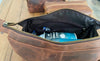 a toiletry bag inside